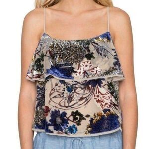 Willow & Clay Burnout Velvet Floral Tank XS